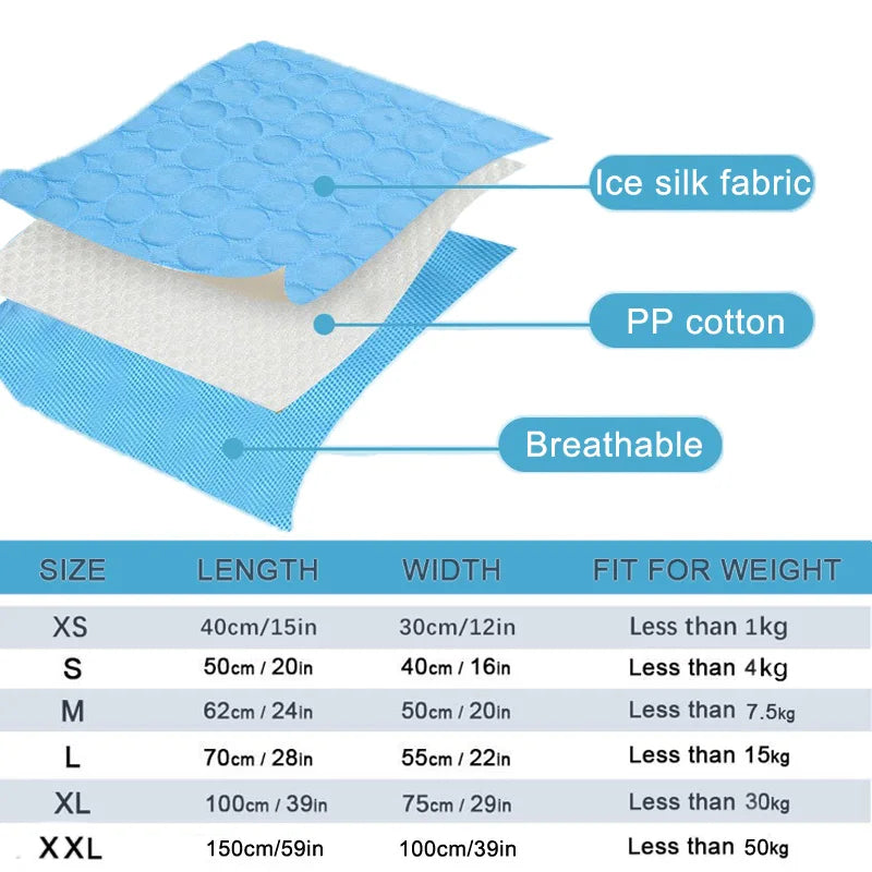 Summer Dog Cooling Mat Pet Self Cooling Pad for Dogs